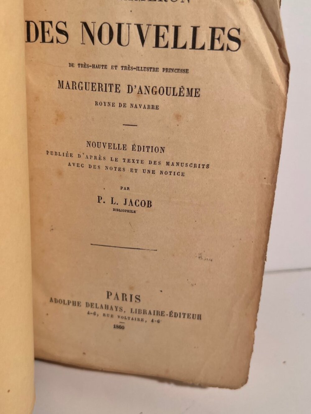 Antique 1860 Book L'Heptaméron des Nouvelles Marguerite d'Angoulême P.L. Jacob - Picture 4 of 13
